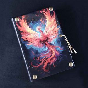 Fichário com capa em madeira A4 Fênix 02
