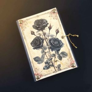 Fichário com capa em madeira A5 Rosas 02